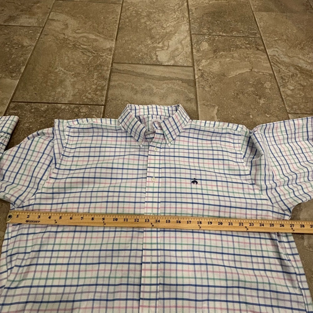 Brooks Brothers Mens XL Traditional‎ Non-Iron Stretch Tattersall Check Shirt - Picture 12 of 16
